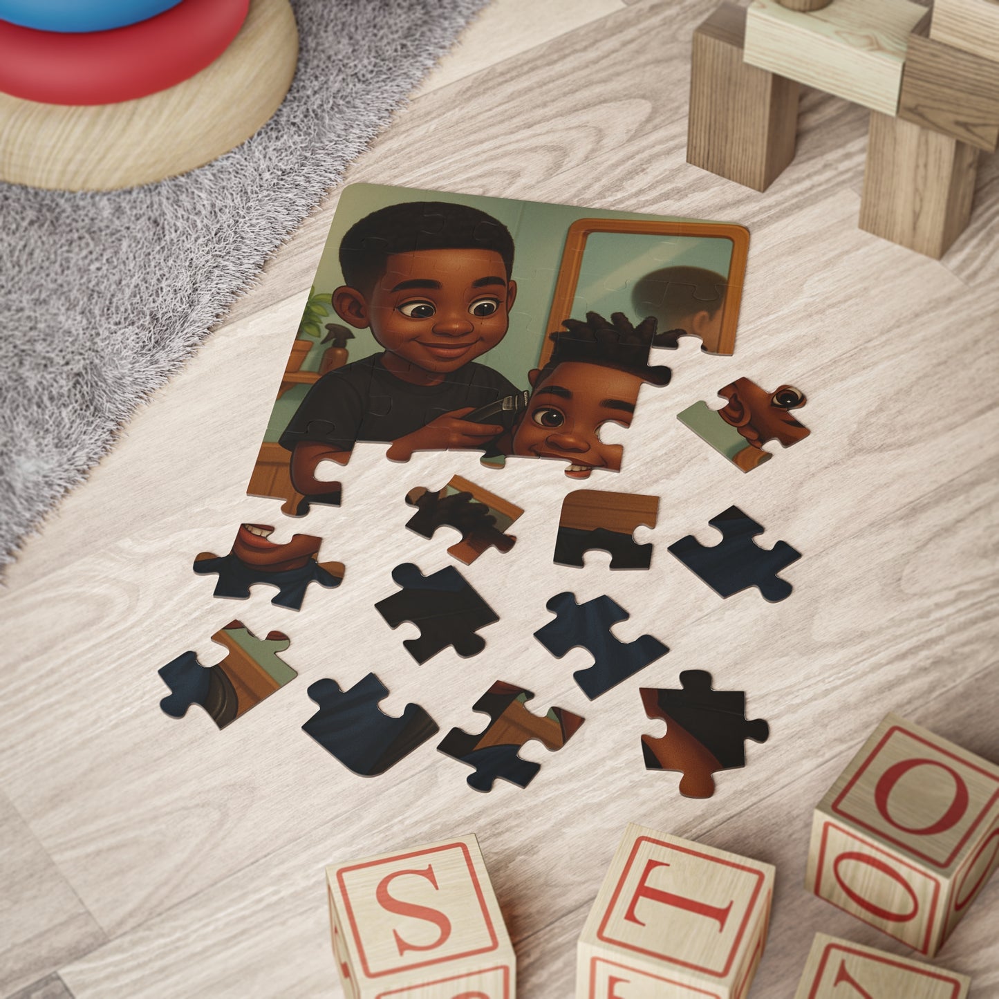 Friendly Hair cut Puzzle : 30-Piece Puzzle