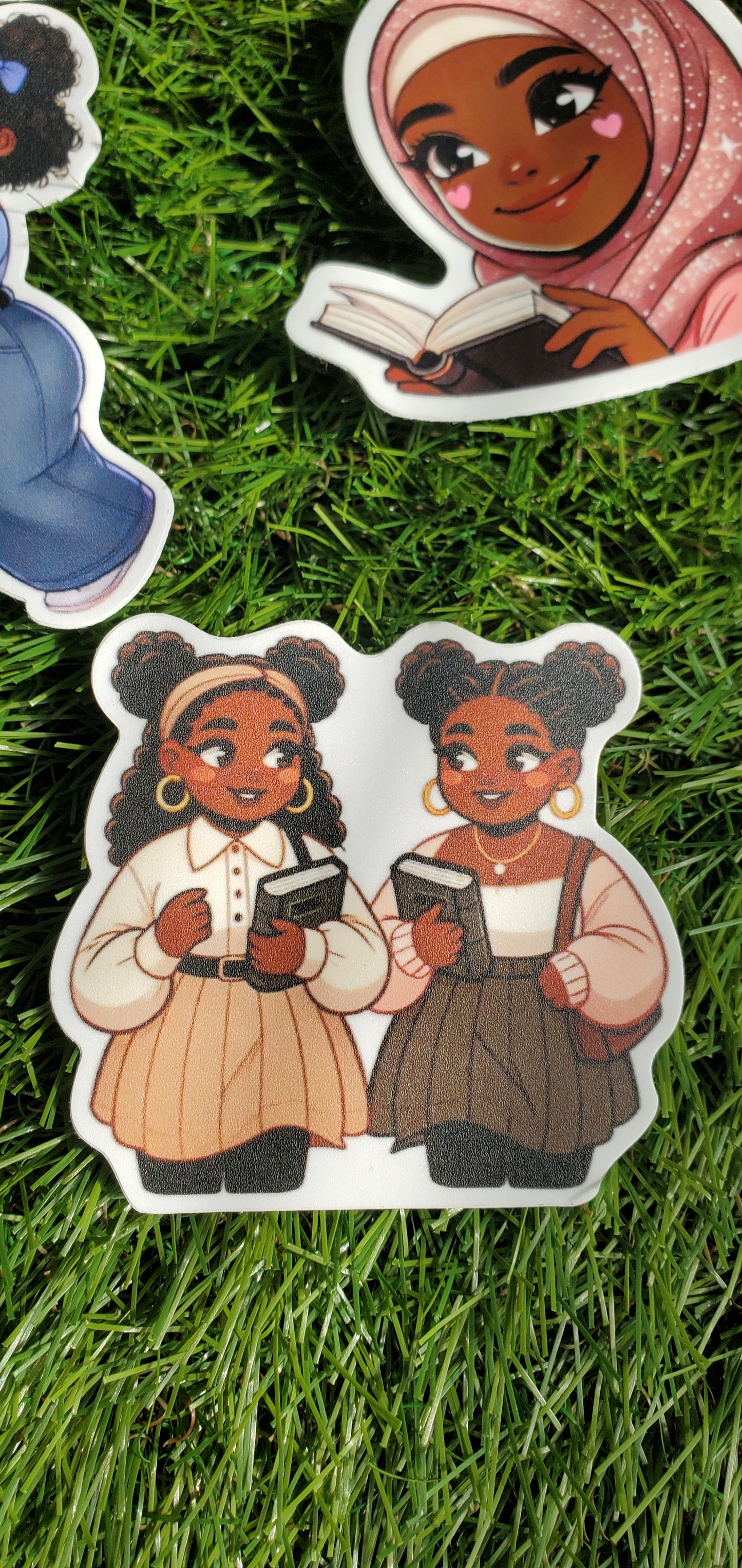 "BLACK MUSLIM GIRLS LOVE BOOKS" STICKERS