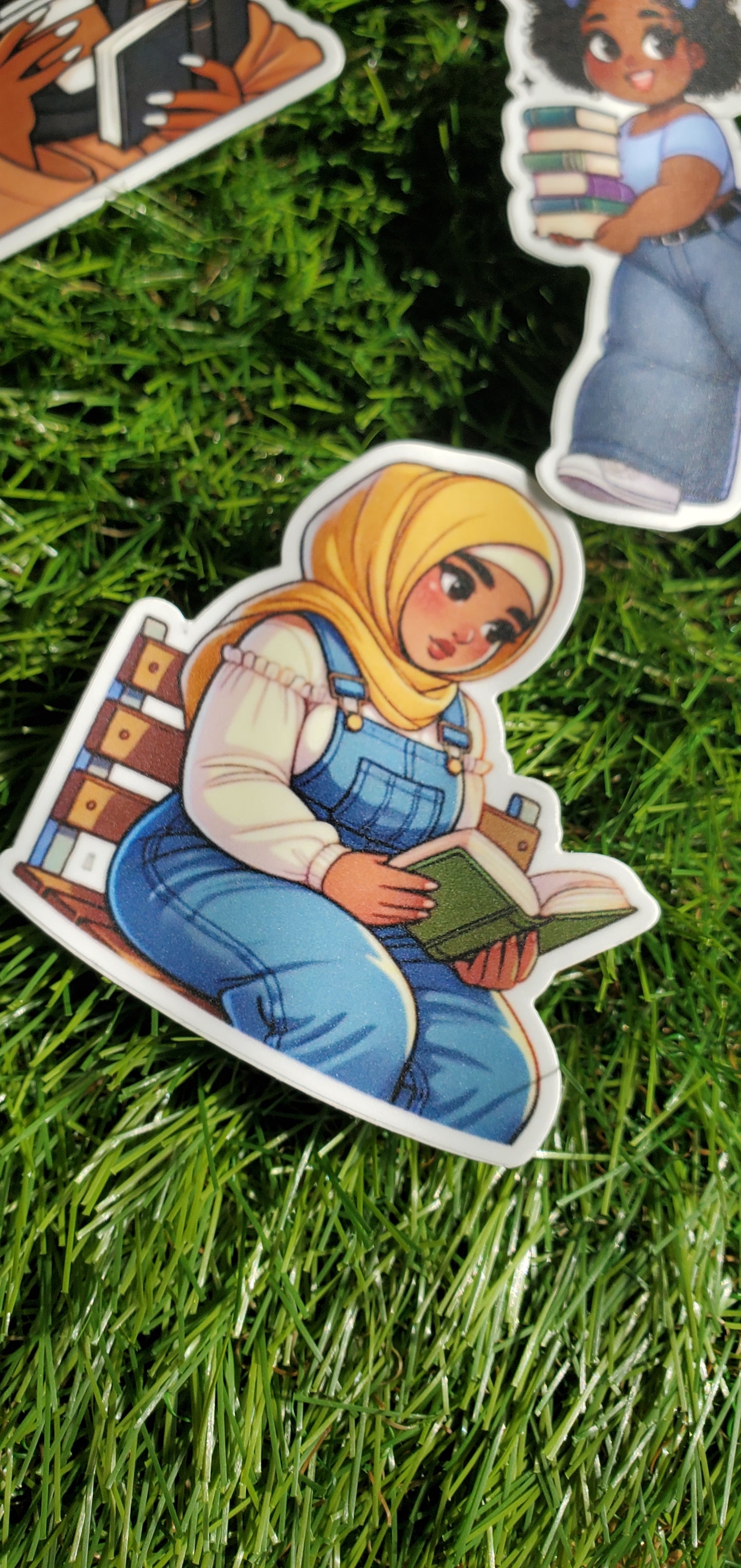 "BLACK MUSLIM GIRLS LOVE BOOKS" STICKERS