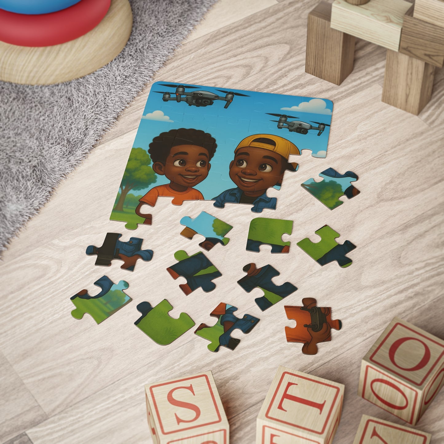 Drone race Puzzle : 30-Piece Puzzle