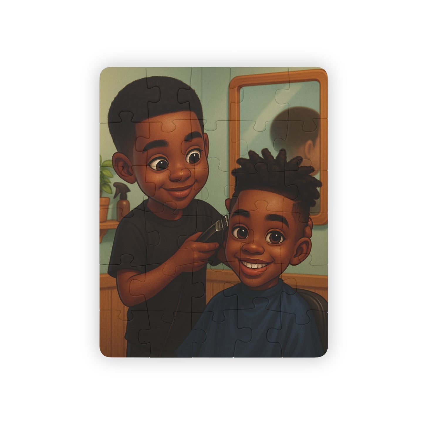 Friendly Hair cut Puzzle : 30-Piece Puzzle