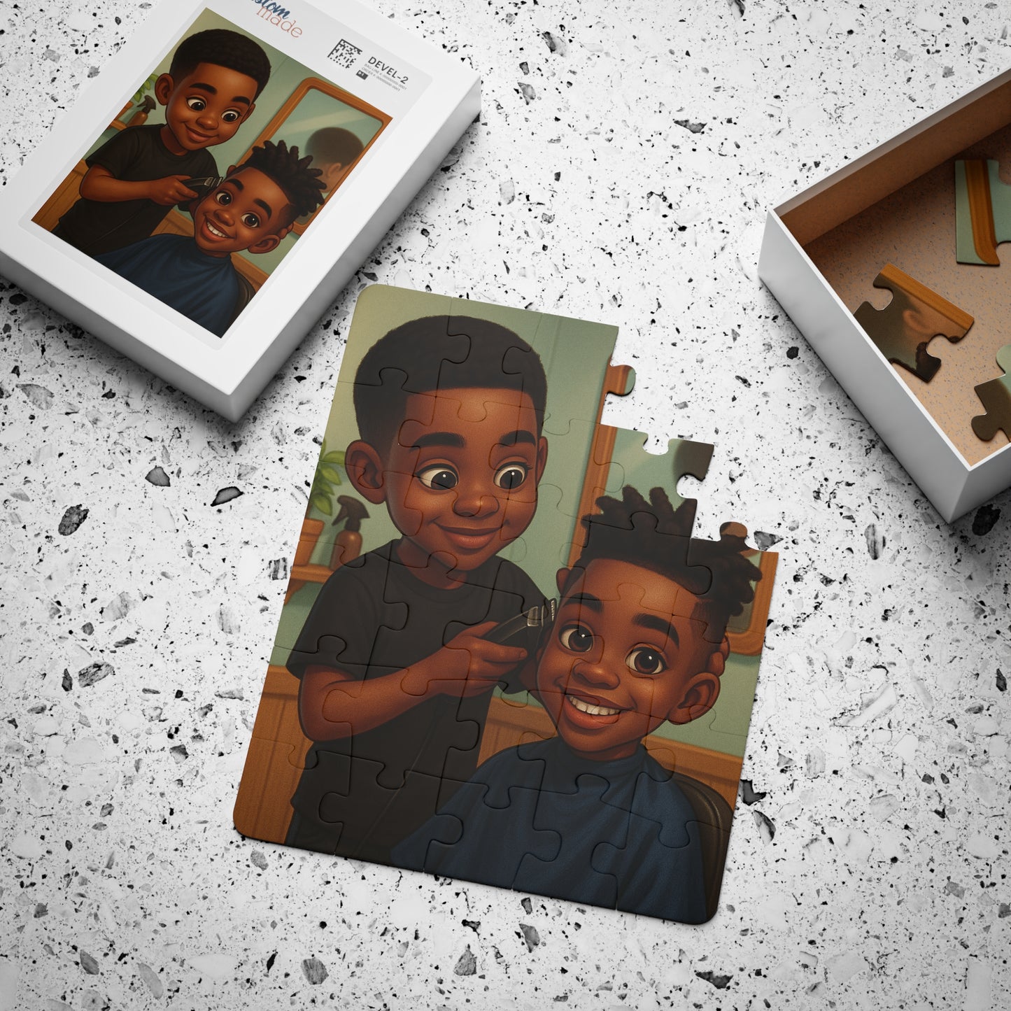 Friendly Hair cut Puzzle : 30-Piece Puzzle